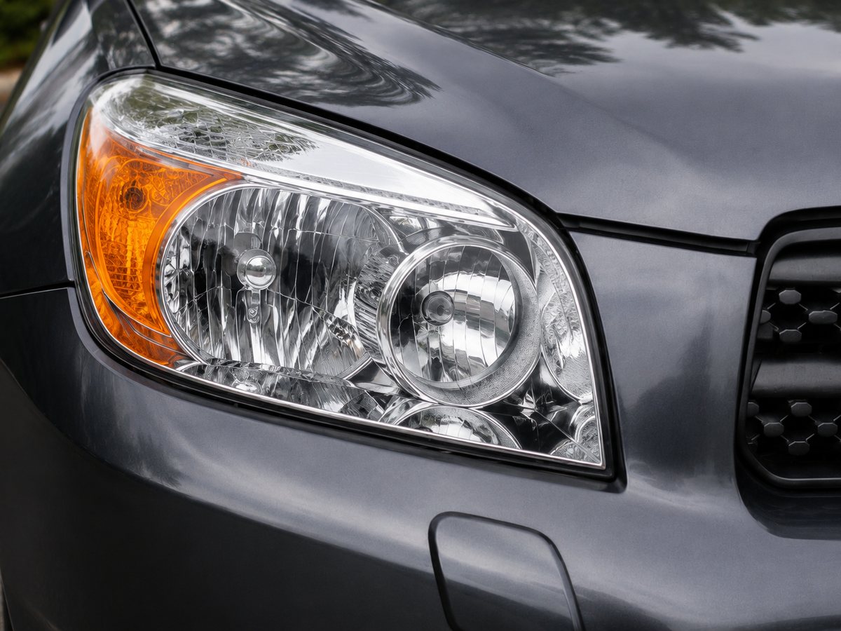 Toyota headlight after restoration in Warwick NY — lens clear, reflector visible